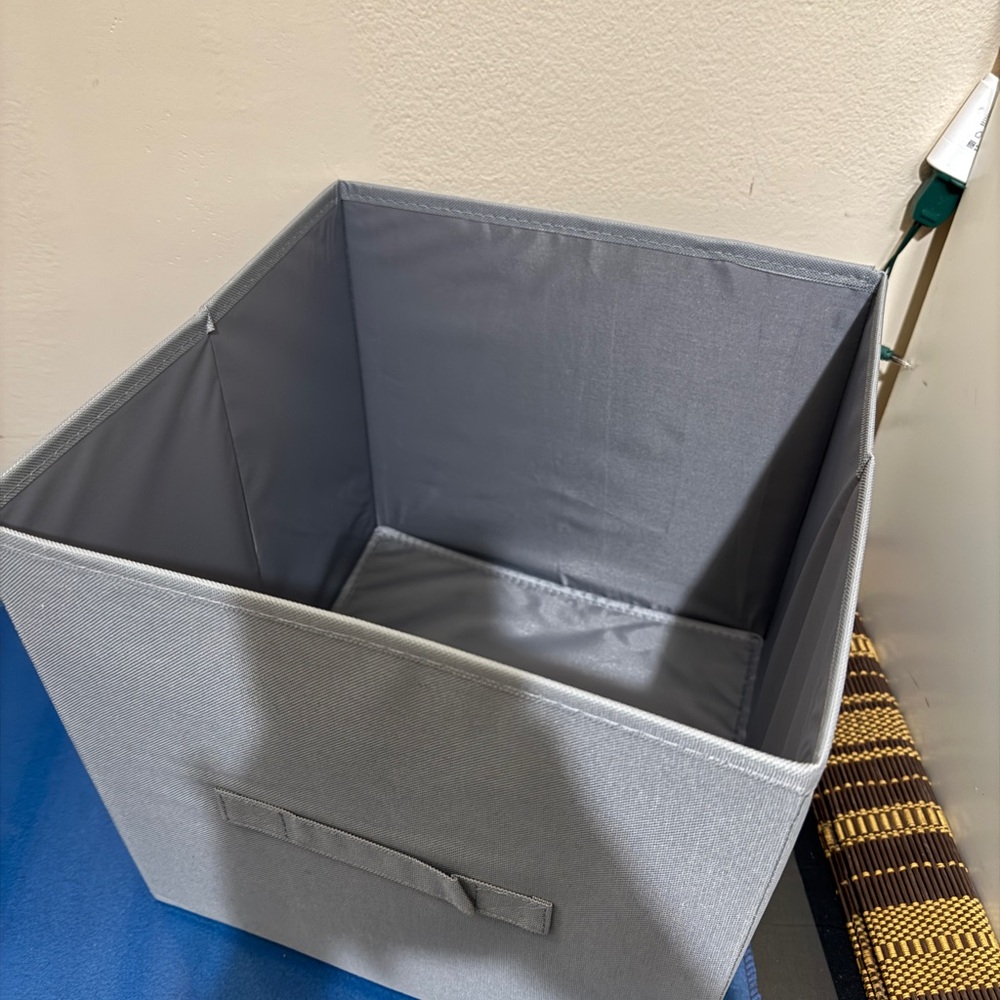 Elegant Gray Fabric Storage Box